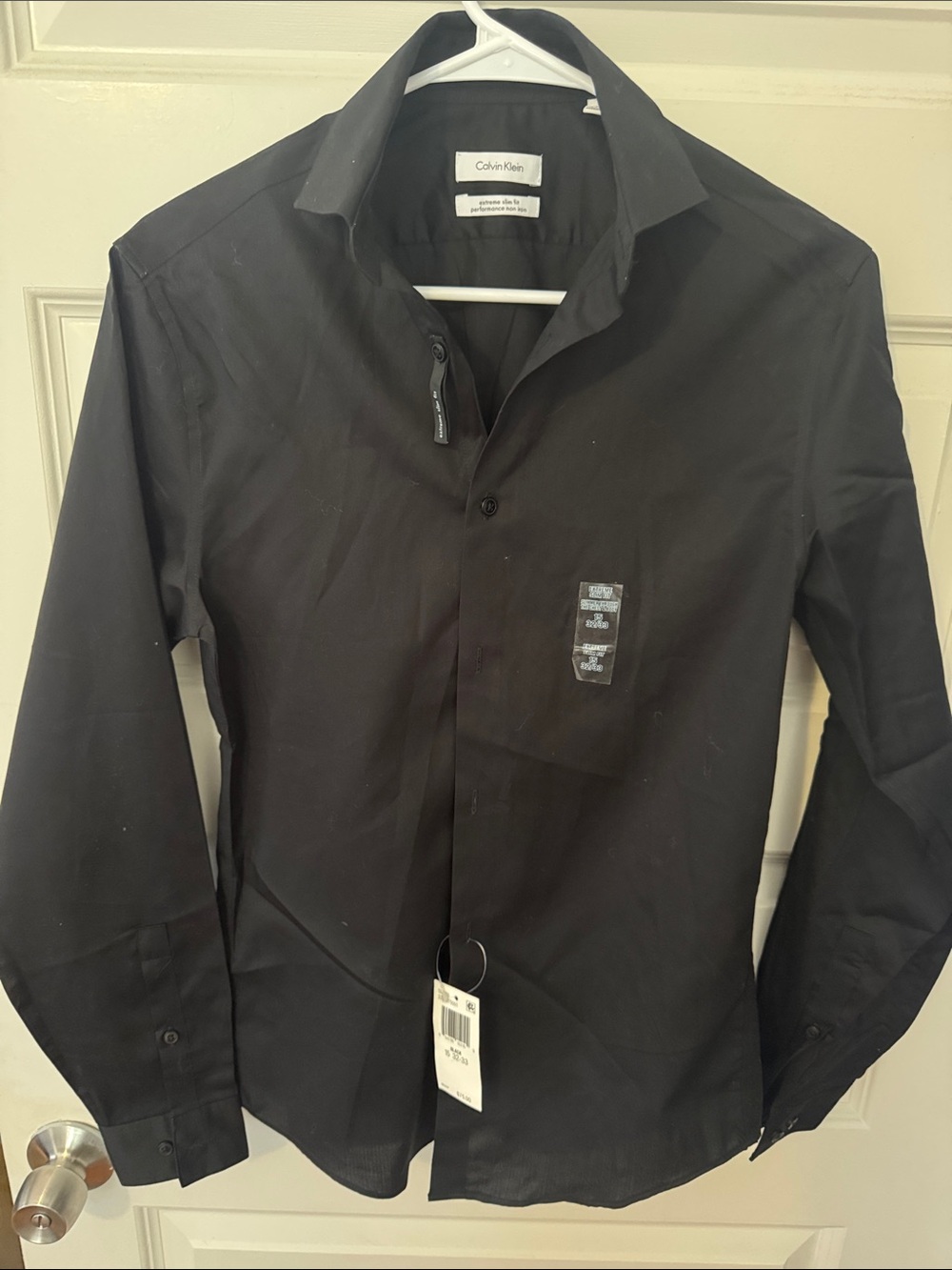 Calvin Klein Black Long-Sleeve Dress Shirt